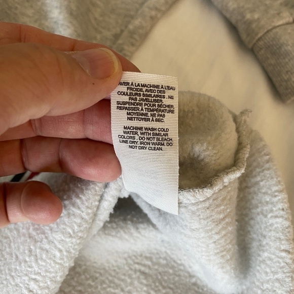 Women's New York Spell Out Cut Off Long Sleeve Crop Top Sweatshirt Hoodie Small - Picture 9 of 13